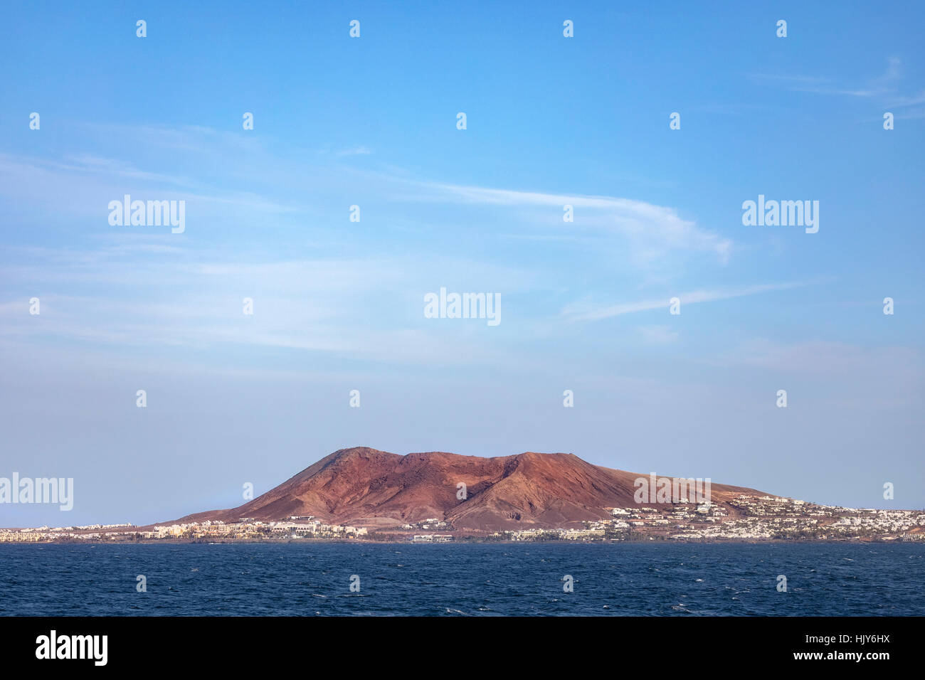 Hacha Grande, El Rubicone pianura, Playa Blanca, Lanzarote, Isole Canarie, Spagna Foto Stock