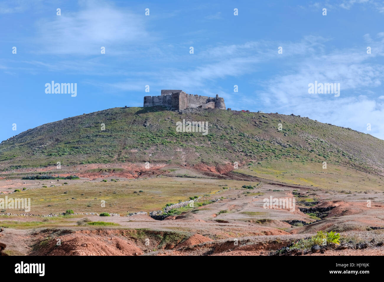 Castello di Santa Barbara, Teguise, Lanzarote, Isole Canarie, Spagna Foto Stock