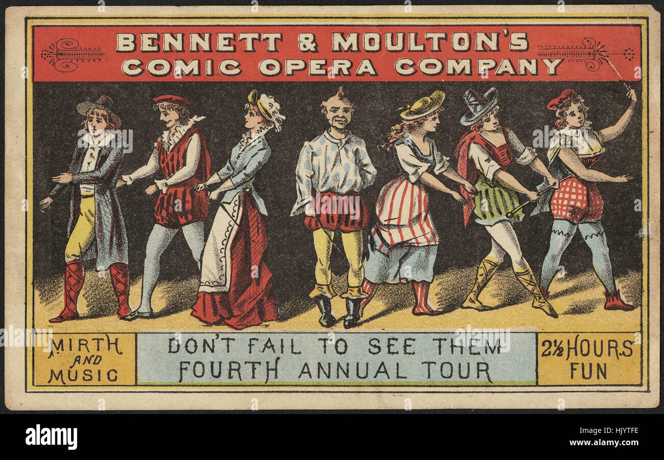 Bennett & Moulton il fumetto di opera company - allegria e la musica, non riescono a vedere loro quarto tour annuale, 1   ore di divertimento (anteriore) Foto Stock
