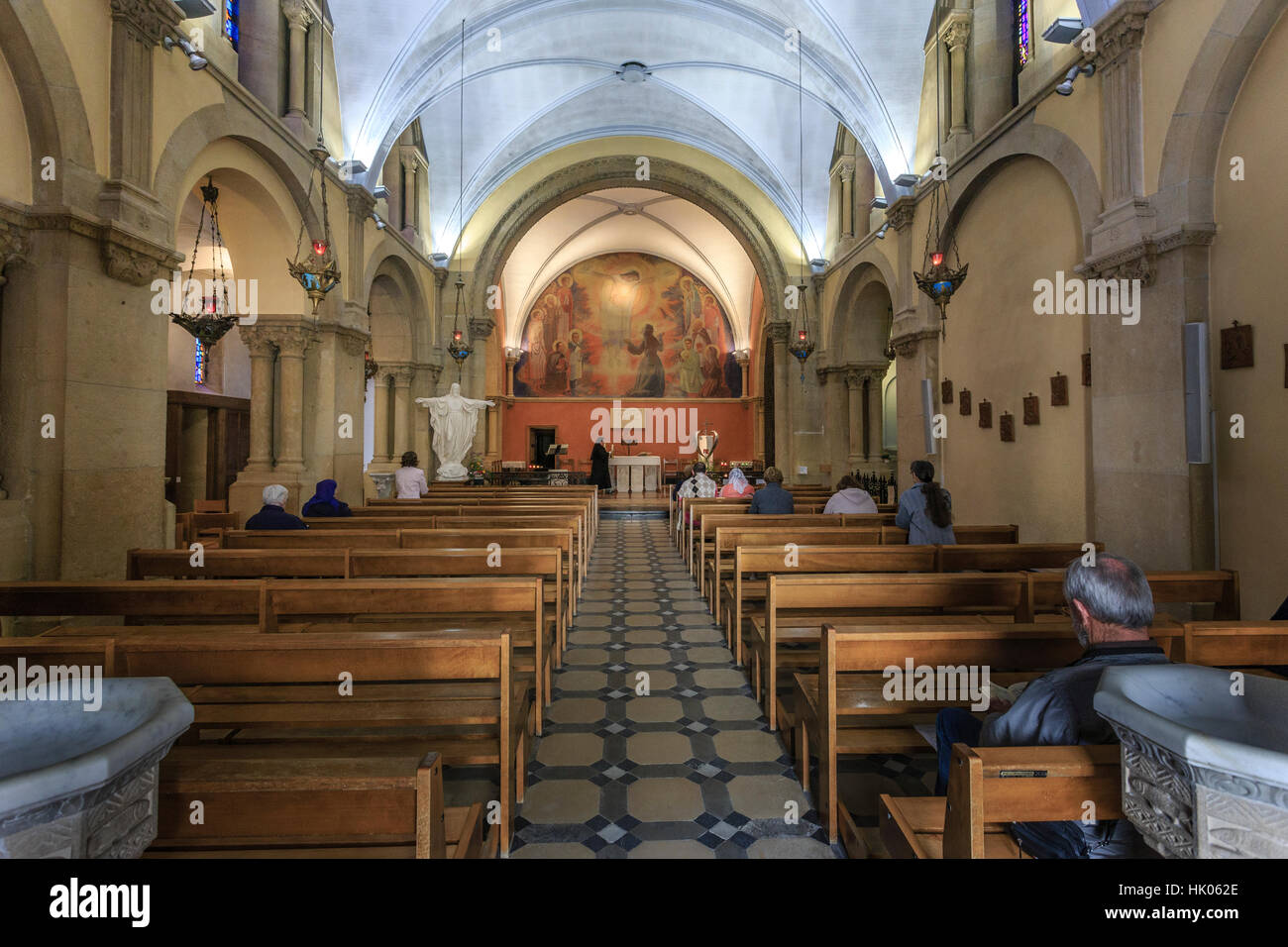 Francia, Saône et Loire, Paray le Monial, Cappella delle Apparizioni o Visitazione cappella Foto Stock