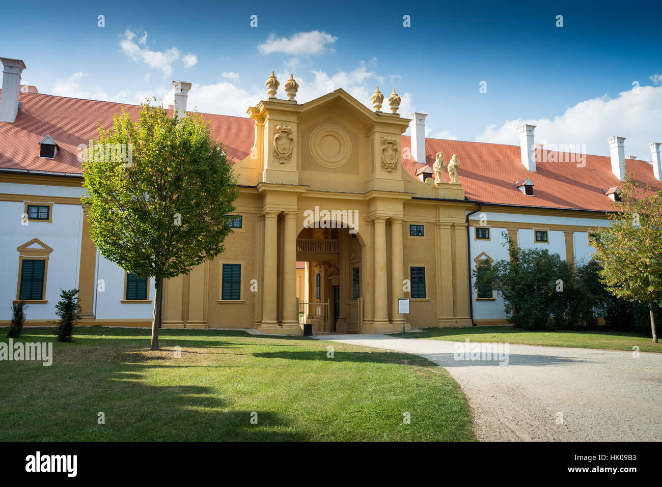 Il castello di Lednice, Repubblica Ceca, Europa Foto Stock