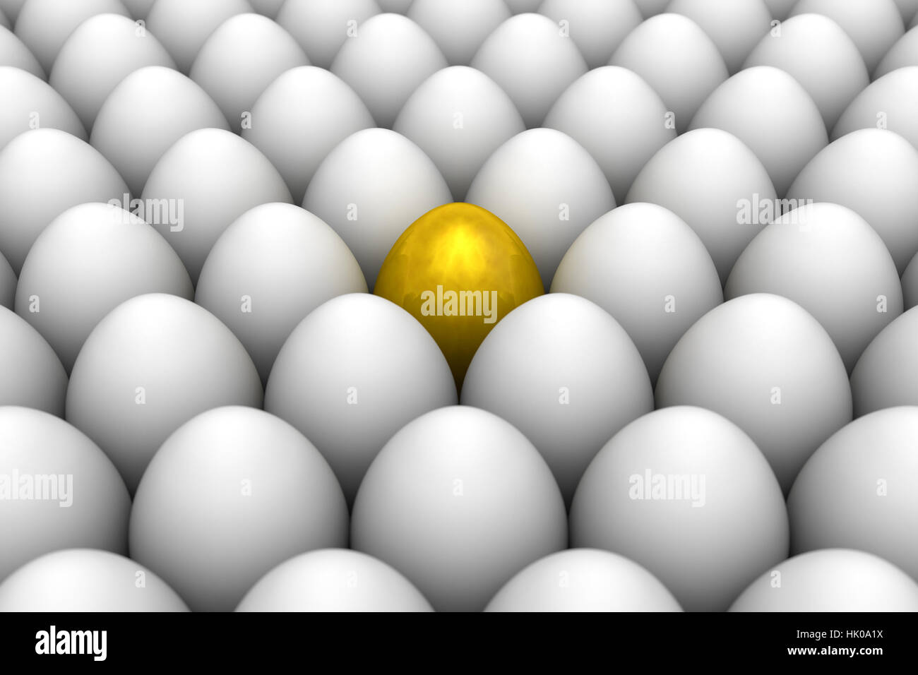 Uova d'oro. Illustrazione concettuale. Disponibili in alta risoluzione e di diverse dimensioni per adattarsi alle esigenze del vostro progetto. 3D render illustrazione Foto Stock