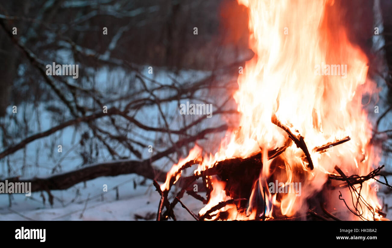 Filo di cottura a fuoco Foto Stock