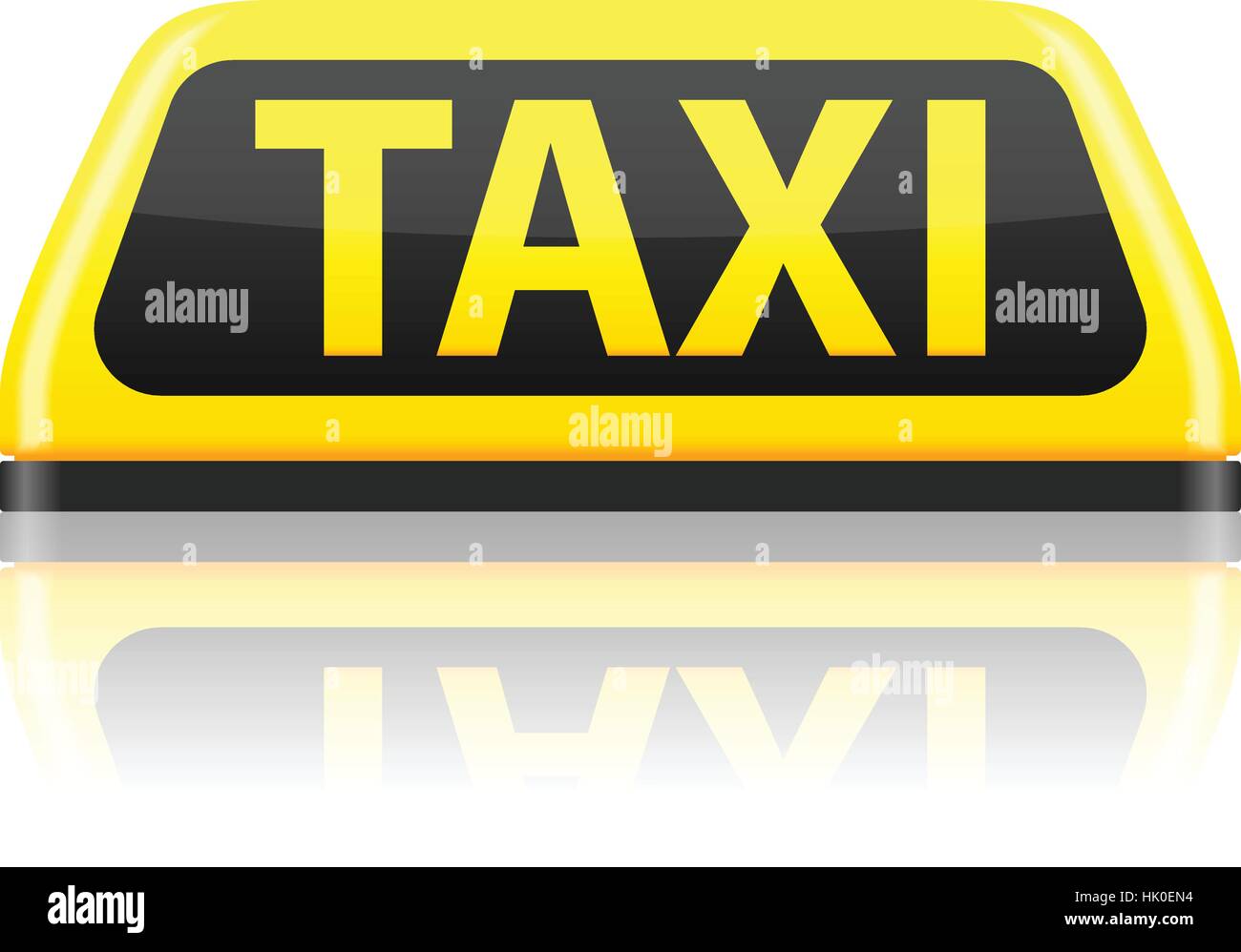 Segno di taxi su uno sfondo bianco. Illustrazione Vettoriale. Illustrazione Vettoriale