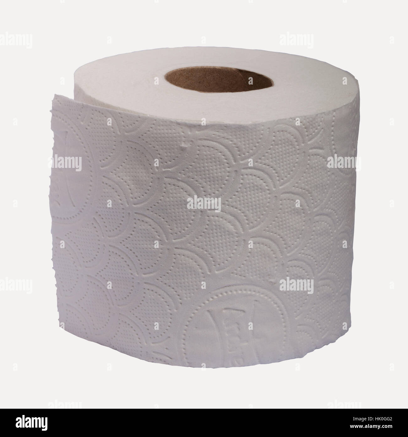 Un Andrex trapunte di rotolo di carta igienica su uno sfondo bianco Foto Stock