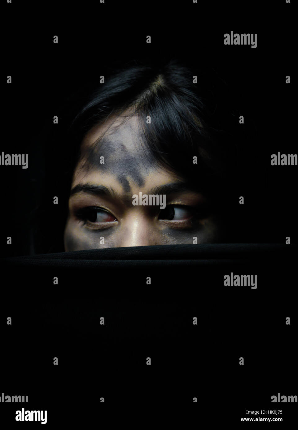 Ragazza misteriosa Foto Stock