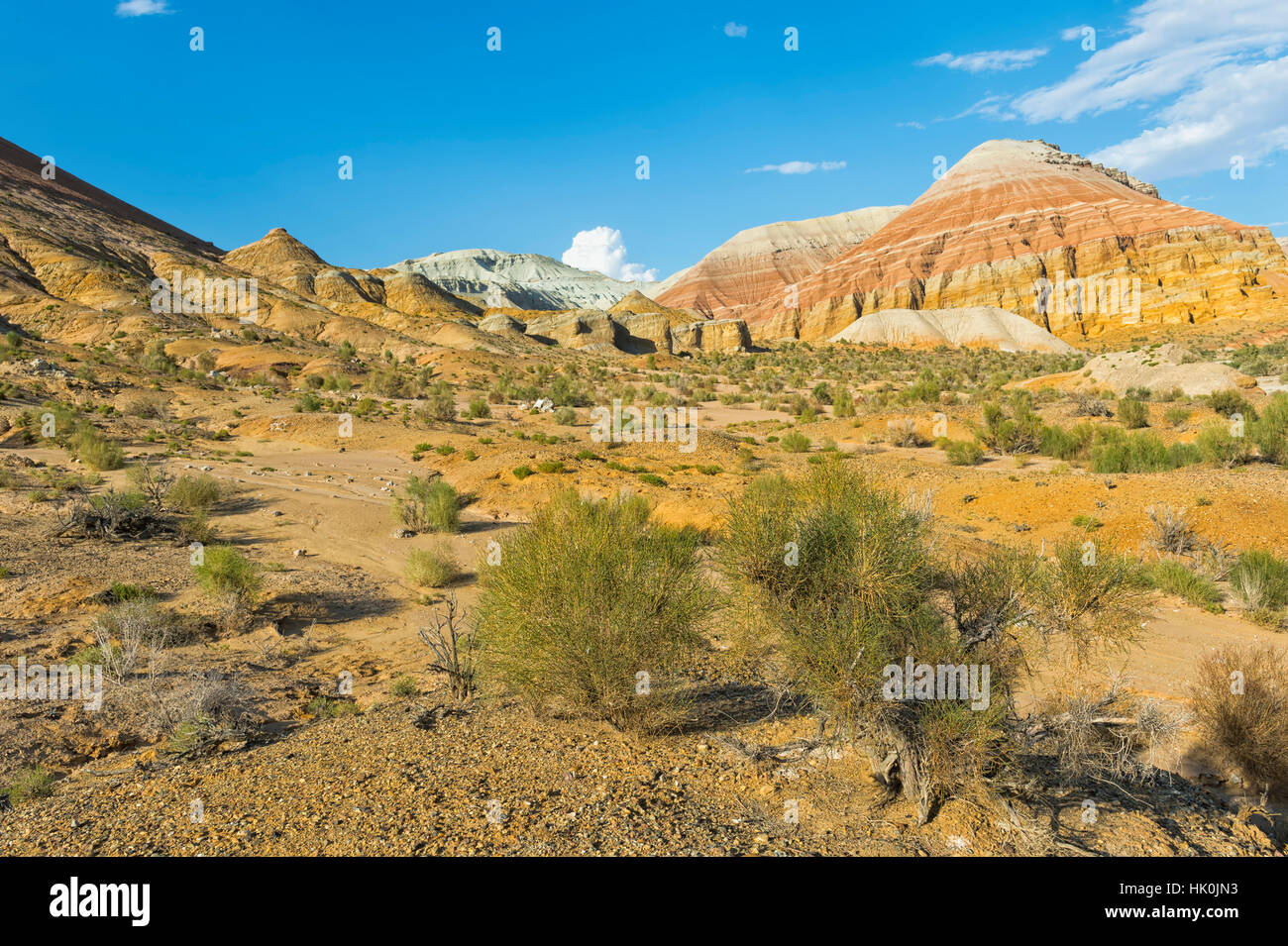 Montagne di Aktau, Altyn-Emel parco nazionale, regione di Almaty, Kazakhstan, Asia centrale Foto Stock