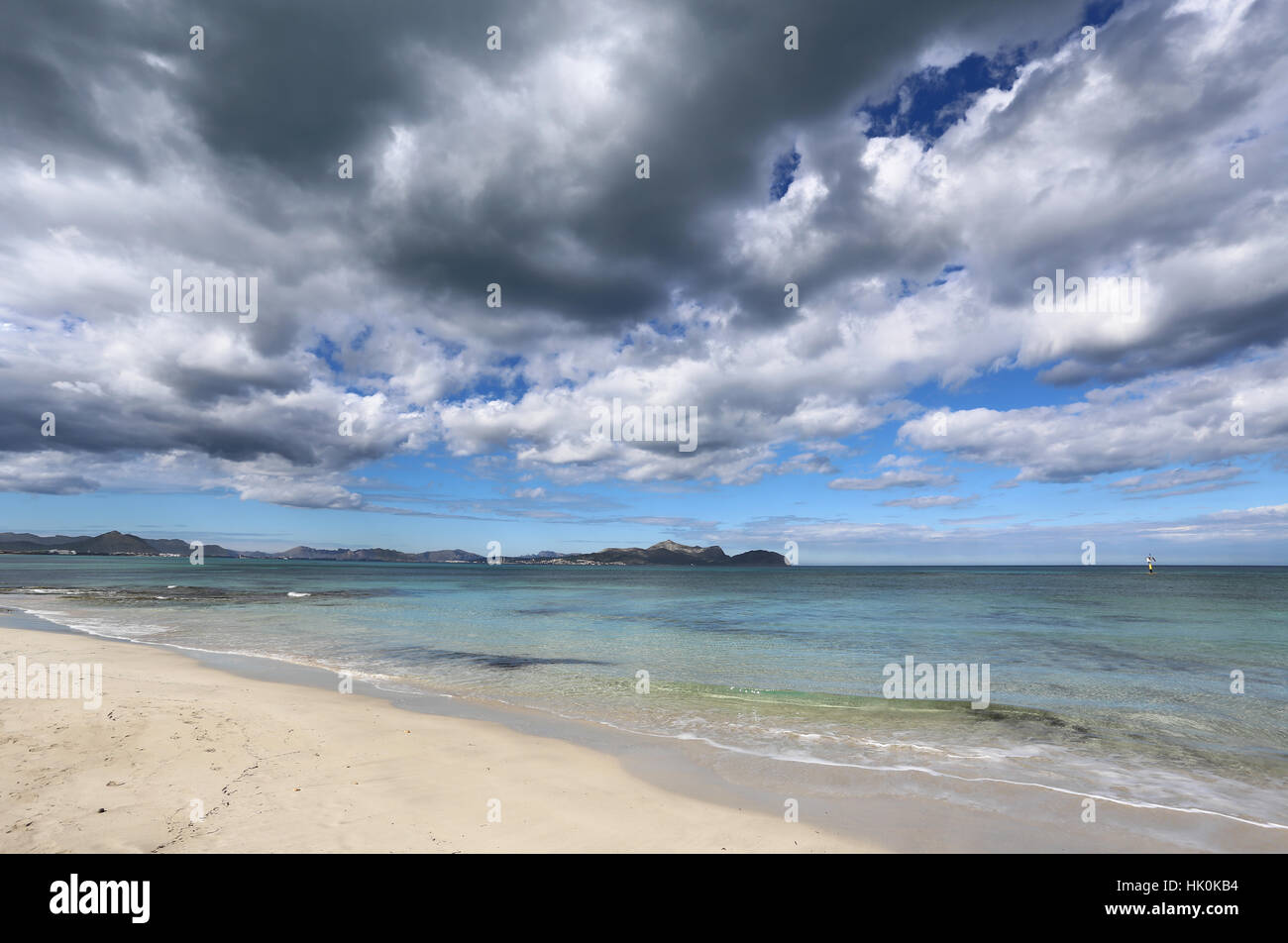 Spiaggia, mare, spiaggia, mare, Mallorca, Spagna, acqua, mediterranea Foto Stock