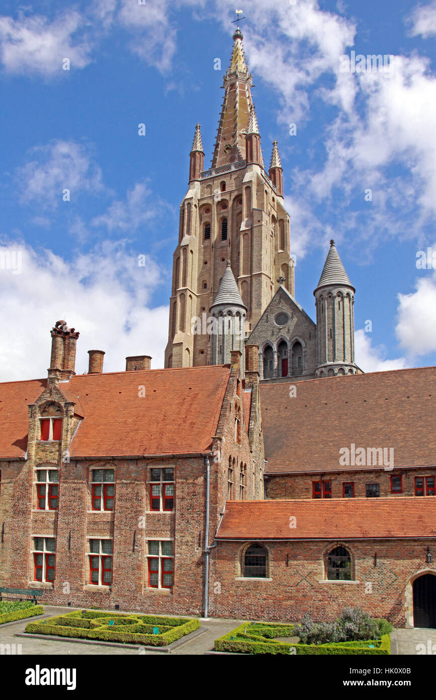 Gothically, bruges, gotico, Torre, storico, la chiesa, la città vecchia, visite turistiche, Foto Stock