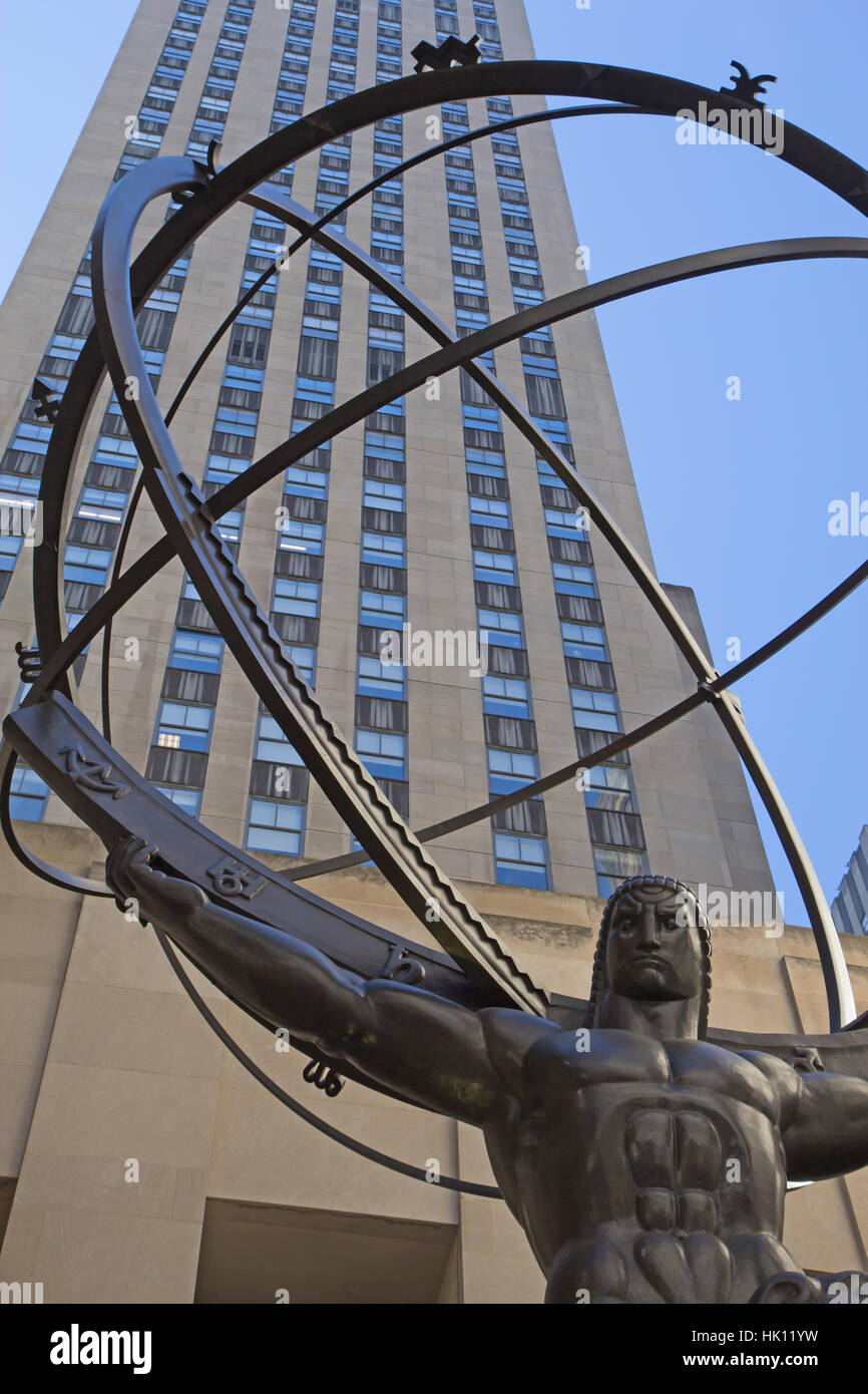 Nuovo, America, Atlas, mappa del mondo, mappa, grattacieli, grattacielo, York, Foto Stock