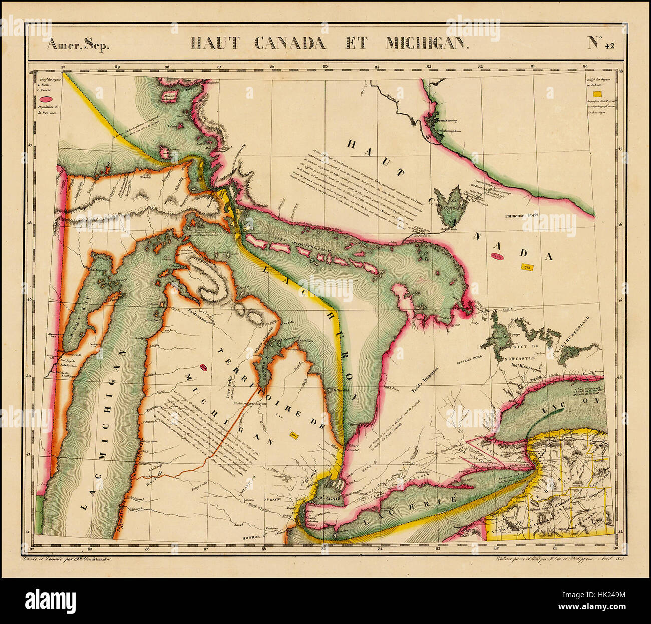 Mappa Vettoriale a Motivo Di Onde Blu Dei Grandi Laghi Del Nord America