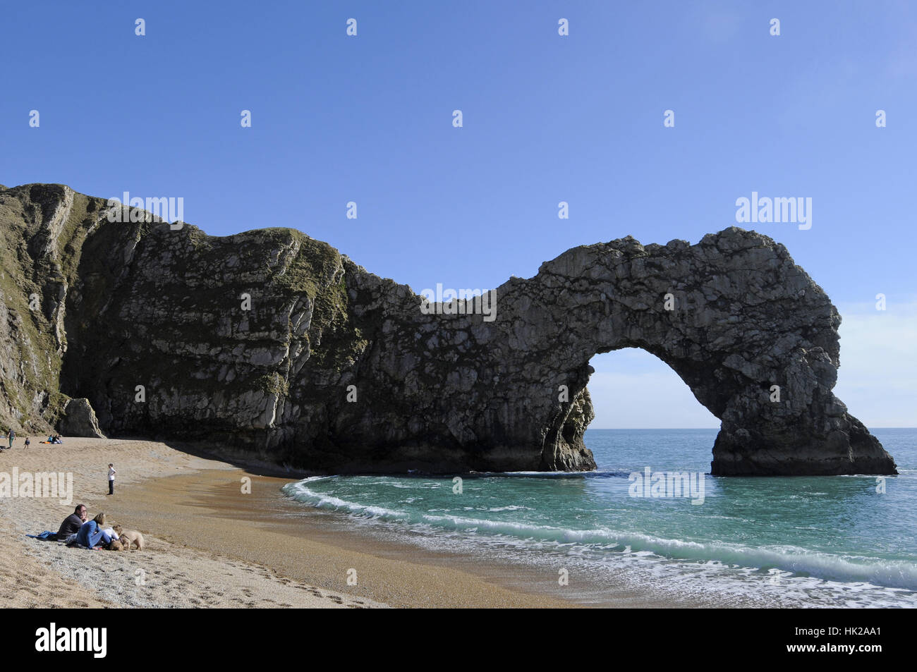 Porta di Durdle, Isle of Purbeck, Jurassic Coast, Dorset, Inghilterra Foto Stock