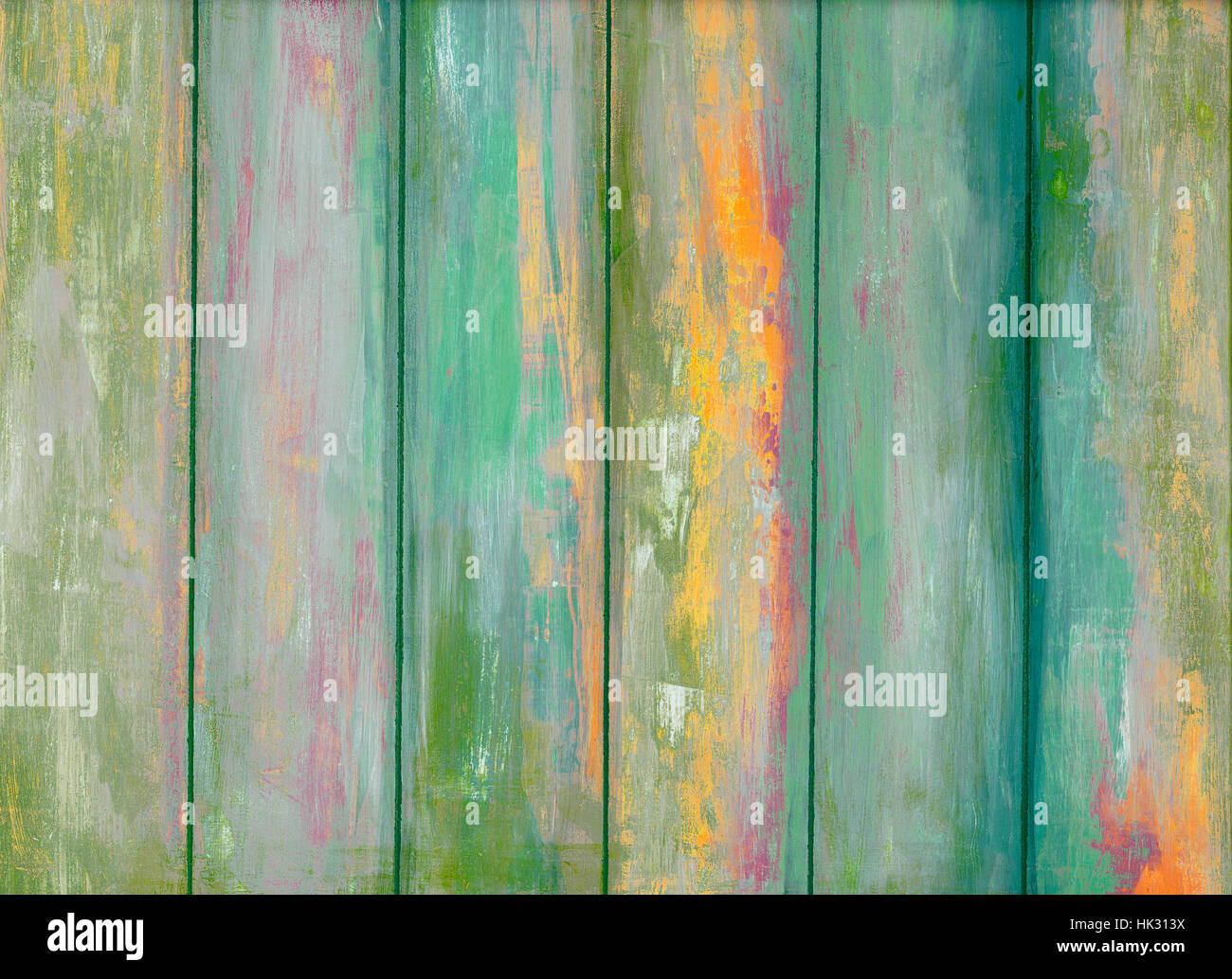 Peeling verde legno vernice texture di sfondo Foto Stock