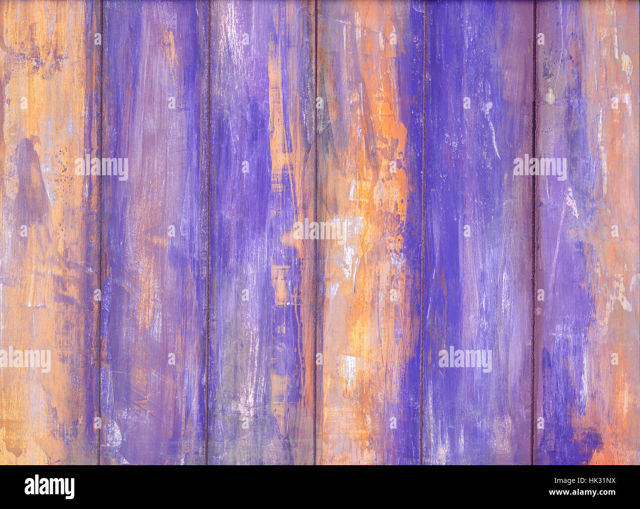 Peeling viola la vernice legno texture di sfondo Foto Stock