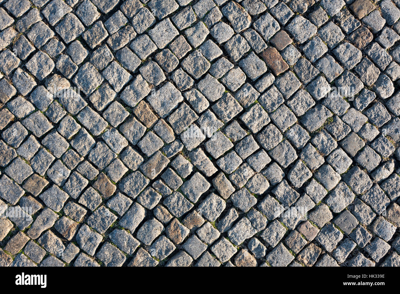 Cobblestone pavement per uso in background Foto Stock