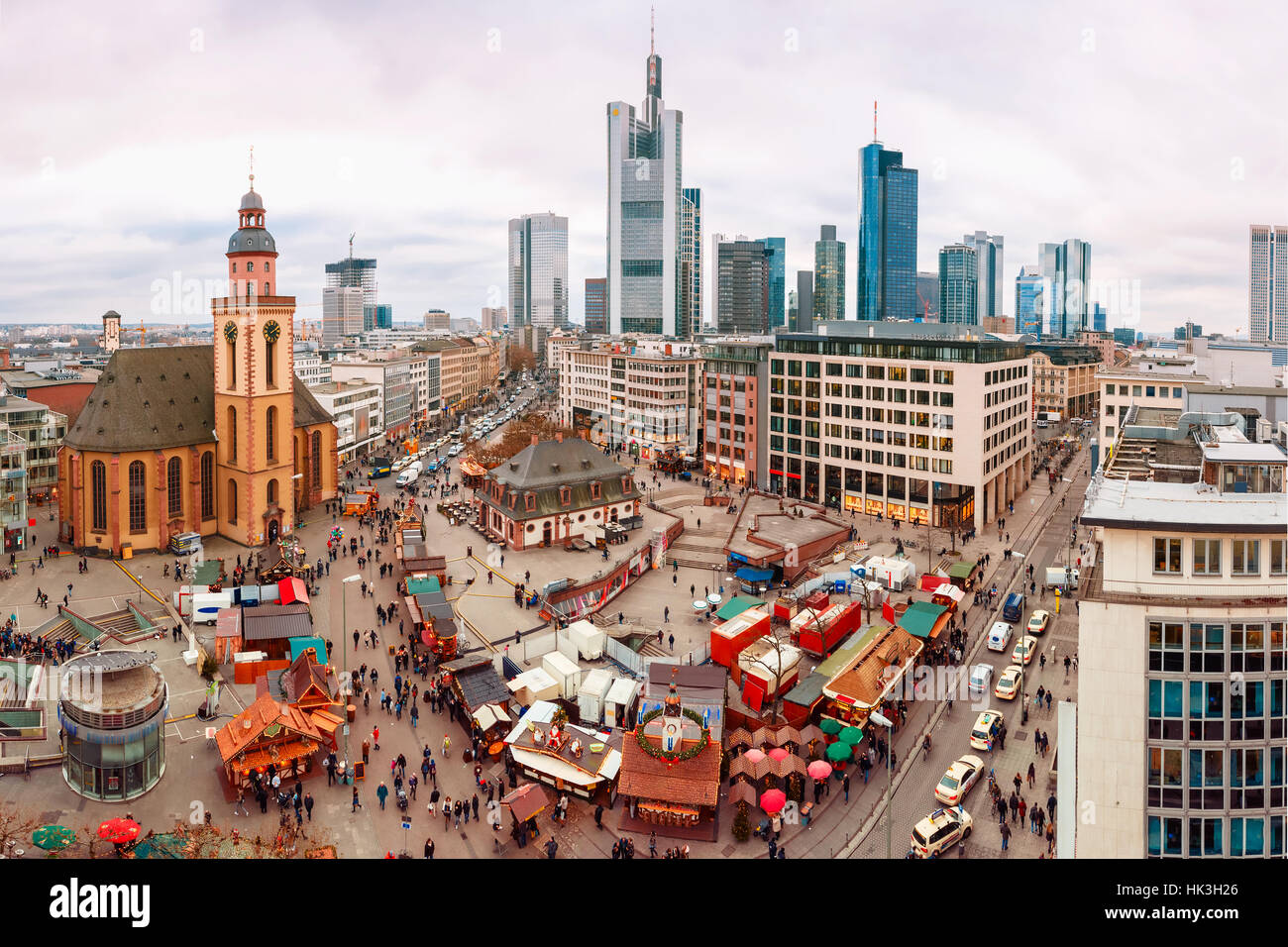 Hauptwache in Frankfurt am Main, Germania Foto Stock