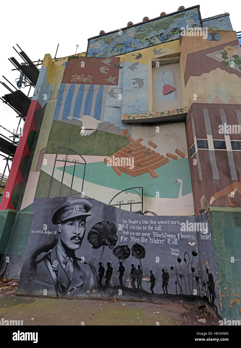 Arte di strada in Brixton London, England, Regno Unito Foto Stock
