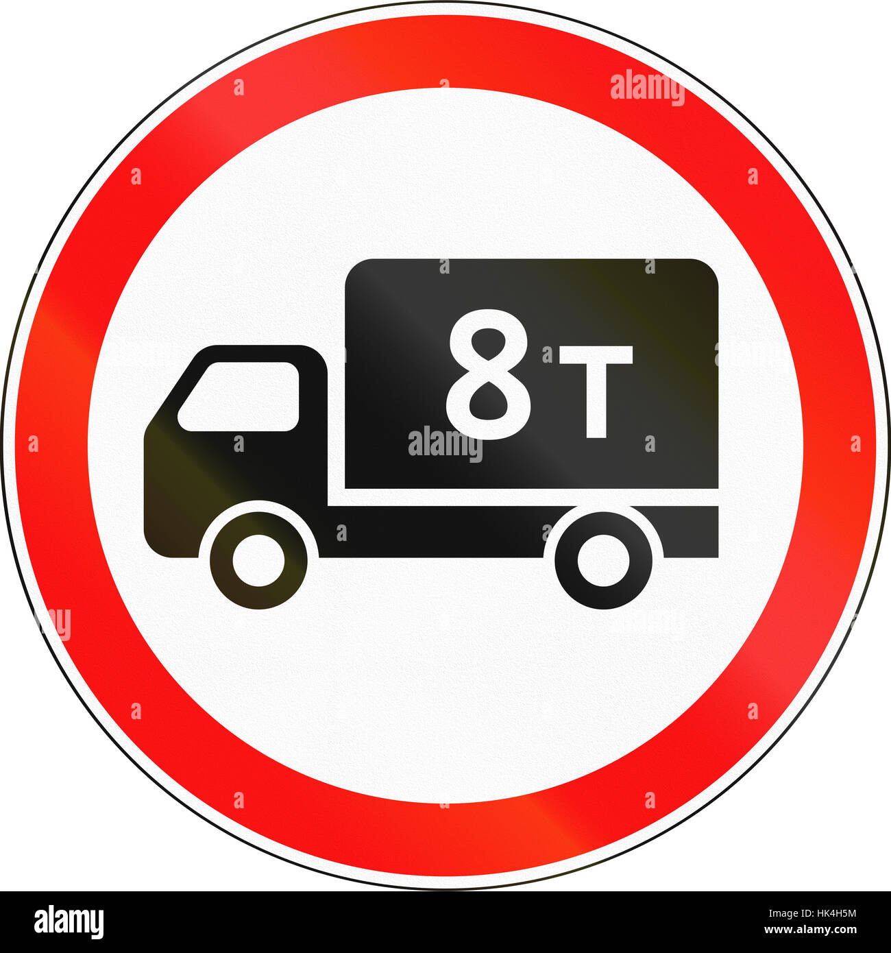 Cartello stradale utilizzato in Russia - limite di peso per i camion Foto  stock - Alamy