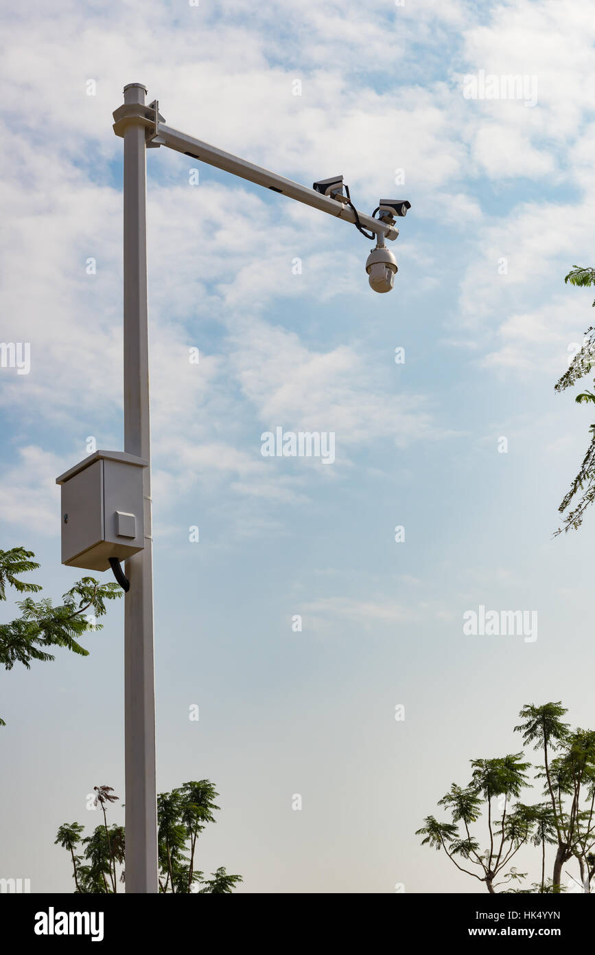 Telecamere TVCC in esterni Foto Stock