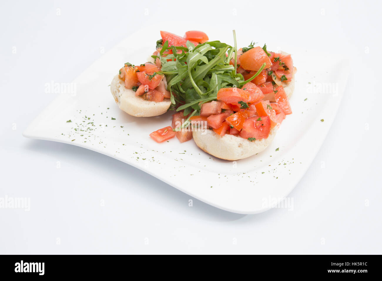 Piastra, cibo, piatto, pasto, pranzo, navata centrale, insalata, pane, piastra, salsa, Foto Stock