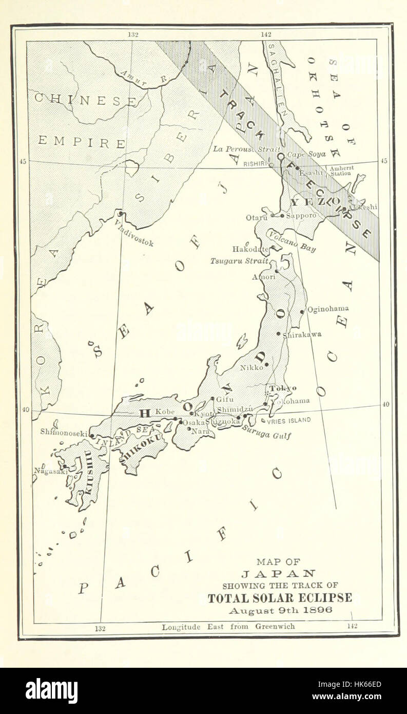 Immagine presa da pagina 227 di 'Corona e Coronet. Essendo un racconto dell'Amherst Eclipse spedizione in Giappone, il sig. James's schooner-yacht Coronet, per osservare il sole di oscuramento totale, 9 Agosto, 1896' immagine presa da pagina 227 di 'Corona e C Foto Stock