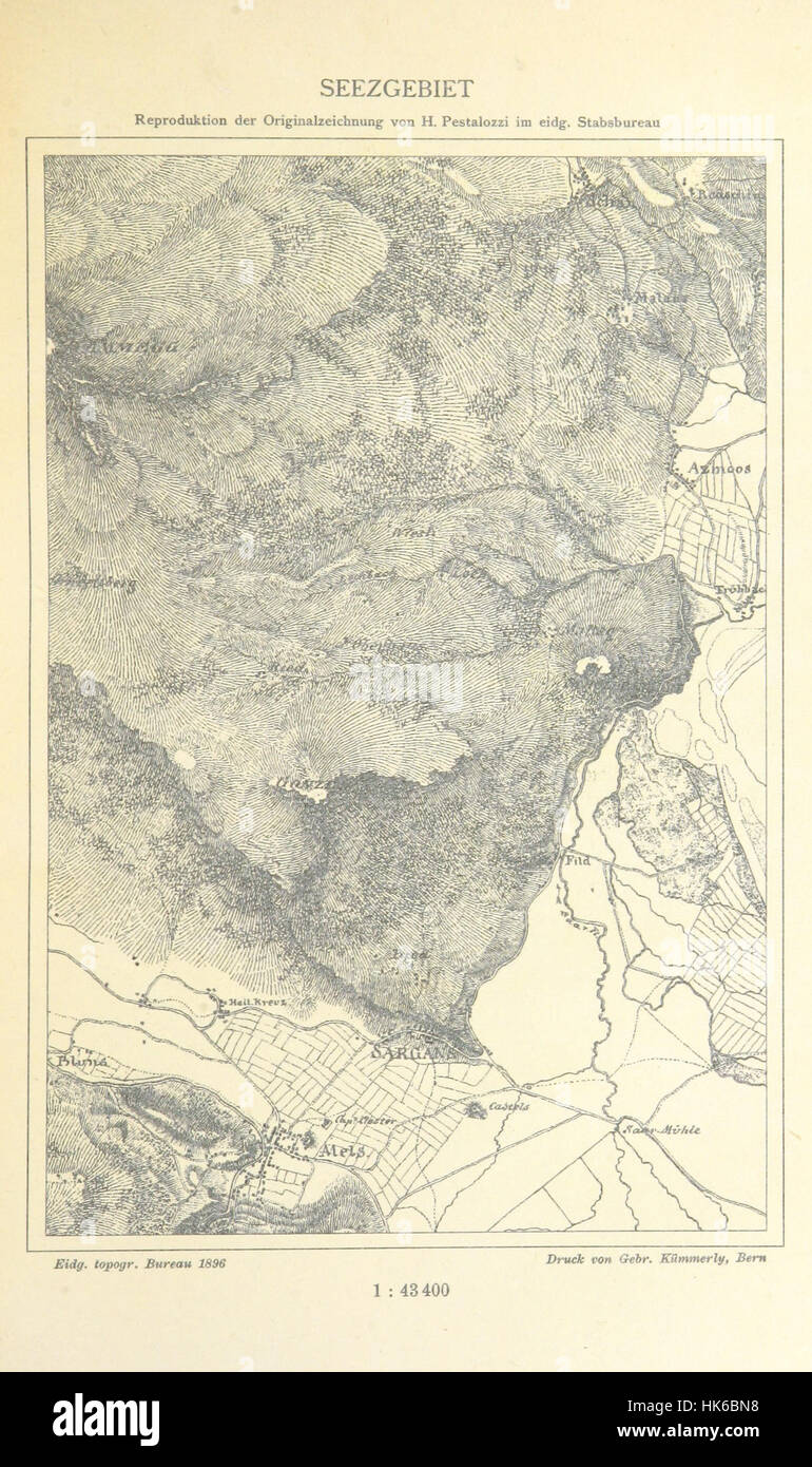 Immagine presa da pagina 25 del 'Die Schweizerische Landesvermessung, 1832-1864. Geschichte der Dufourkarte, etc' immagine presa da pagina 25 del 'Die Schweizerische Landesvermessun Foto Stock