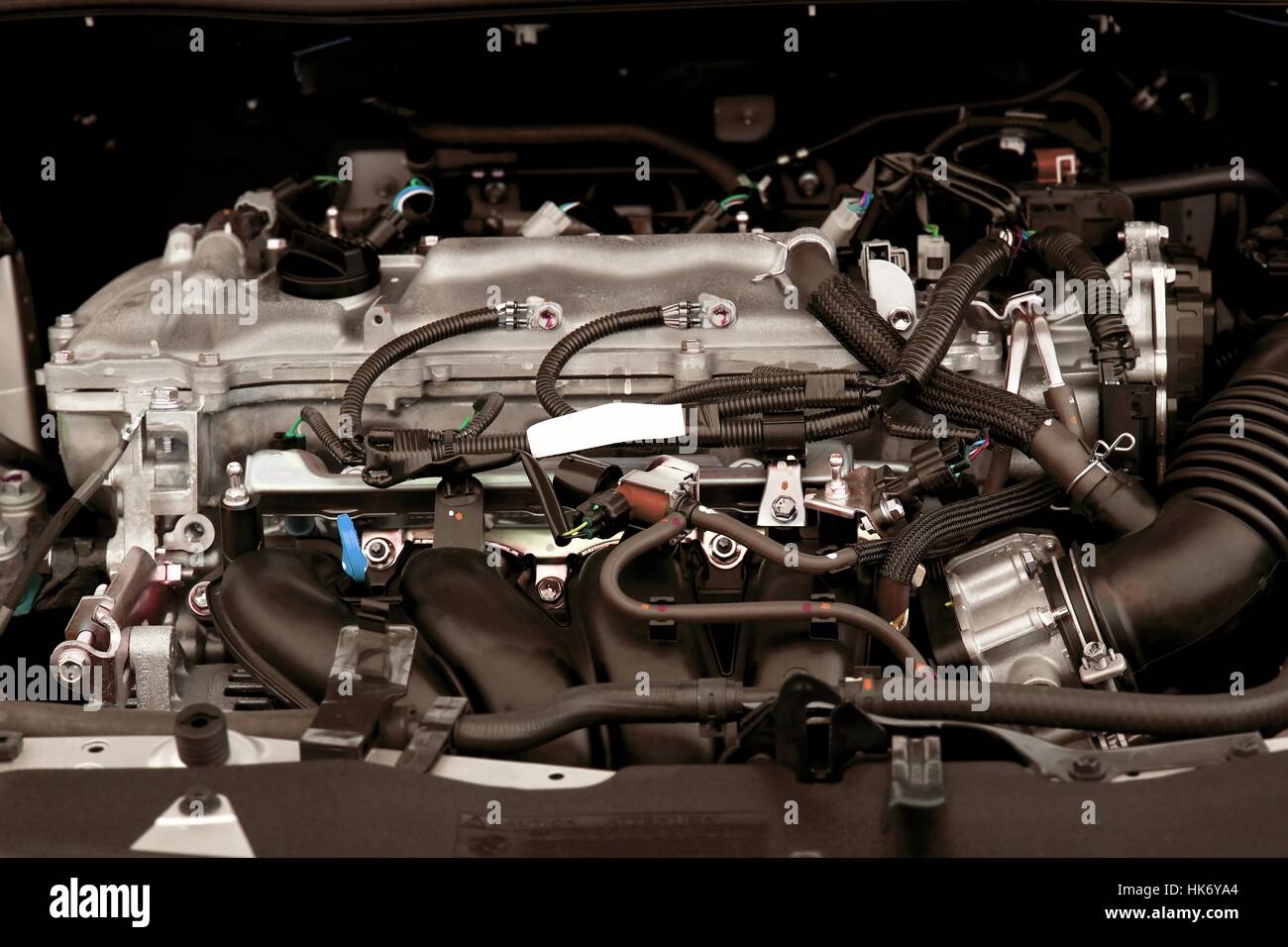 Dalla stazione ferroviaria, locomotiva, treno, motore, materiale rotabile, veicolo, mezzi di viaggio, Foto Stock