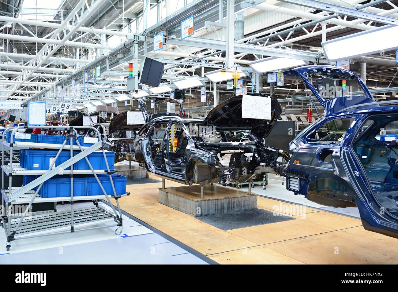 Skoda auto auto in fabbrica a Mlada Boleslav. Foto Stock