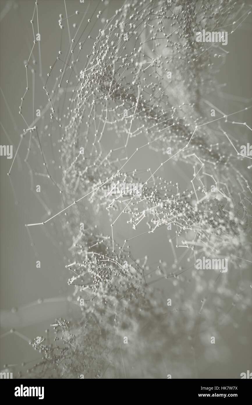 Acido desossiribonucleico (DNA), la molecola che porta le istruzioni di genetica dello sviluppo, il funzionamento e la riproduzione di tutti gli organismi viventi di un Foto Stock