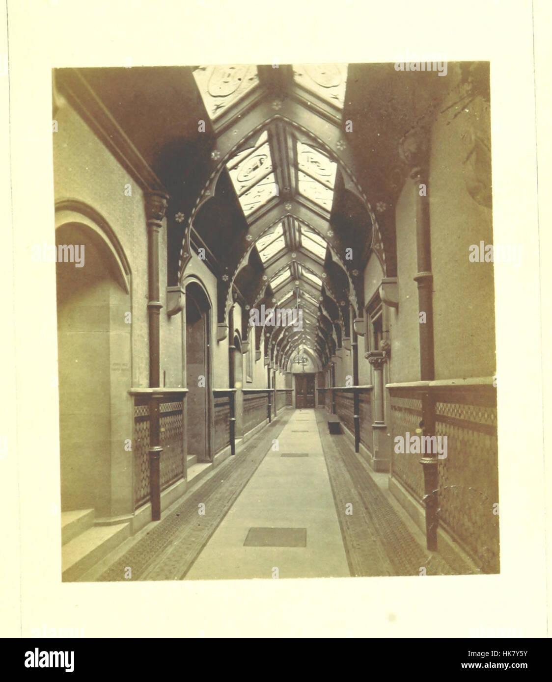 Un'immagine tratta da "A Description of the Hundred of Salford Assize Courts", raffigurante i tribunali e i dettagli della nuova prigione di Salford Hundred. Foto Stock