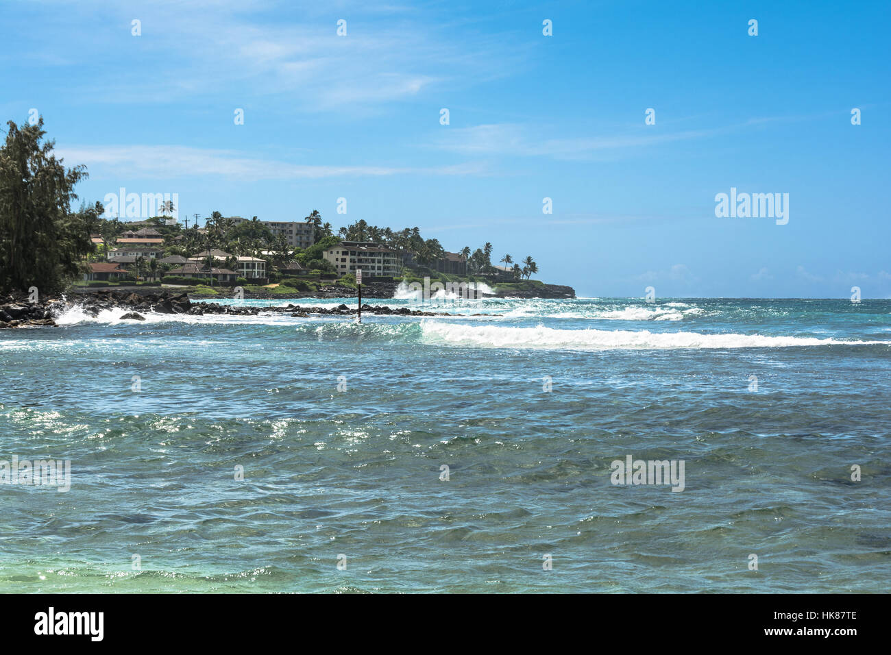 La spiaggia di Poipu Beach, Kauai, Hawaii Foto Stock