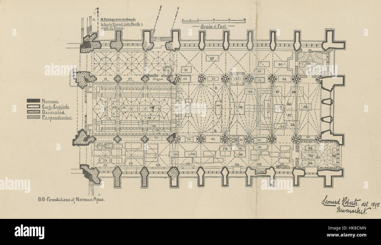 Sussidio per la Chiesa Cattedrale di Ely ... Modificato e rivisto da C. W. Stubbs. ... Ventesima edizione immagine presa da pagina 45 del manuale a T Foto Stock