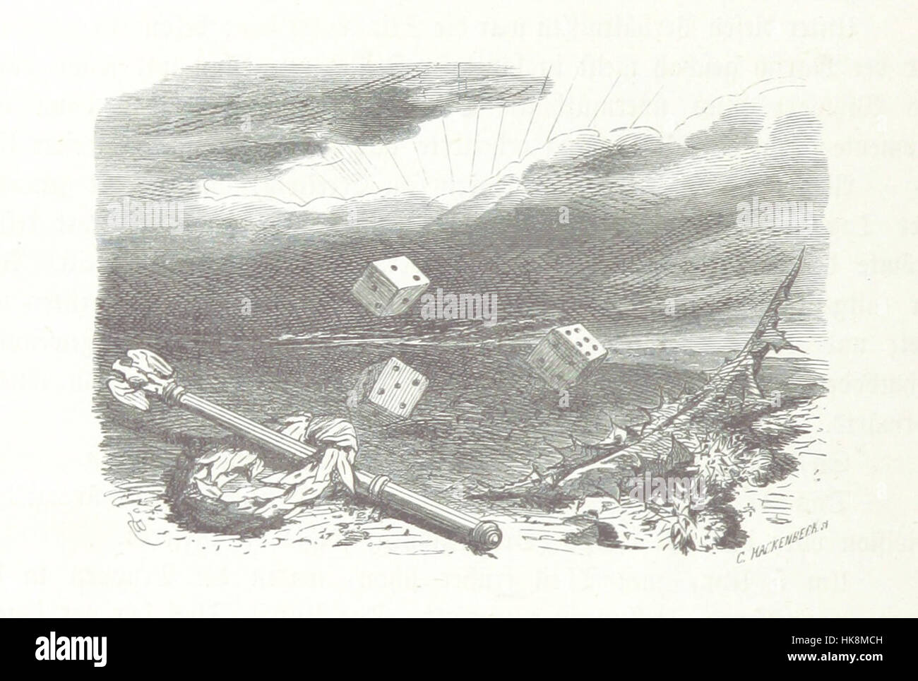 Illustrazione tratta da "Der deutsche Krieg von 1866", che documenta la guerra tedesca del 1866, le sue strategie militari e gli eventi chiave che hanno portato all'unificazione della Germania. Foto Stock