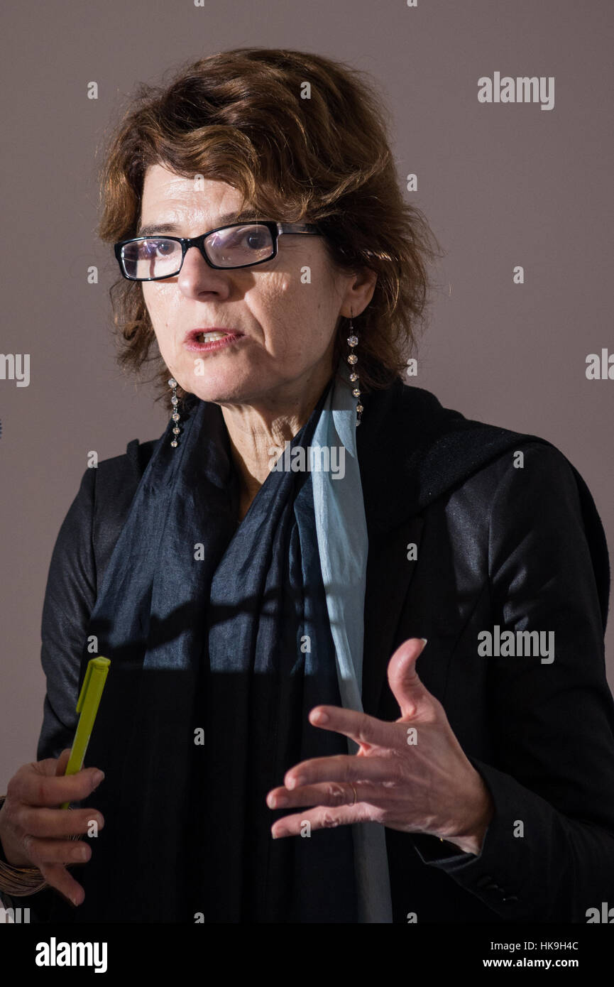 Vicky Pryce, ex moglie del politico Chris Huhne e autore di Prisontronics, scritto dalla signora Pryce dopo l'esperienza di scontare una breve condanna in prigione Foto Stock