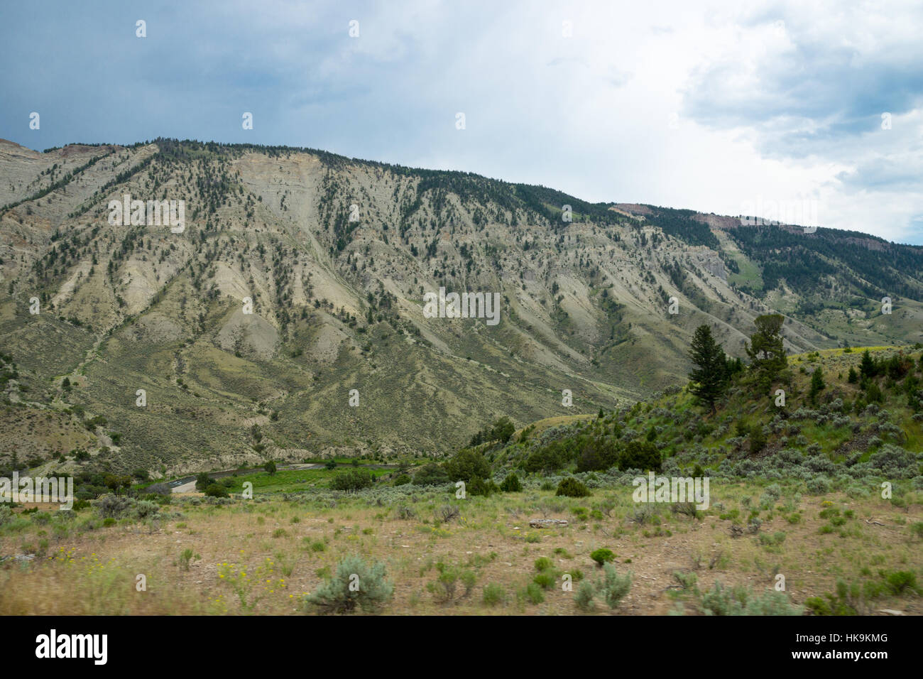 Gardiner fiume nel Parco Nazionale di Yellowstone, Wyoming USA Foto Stock