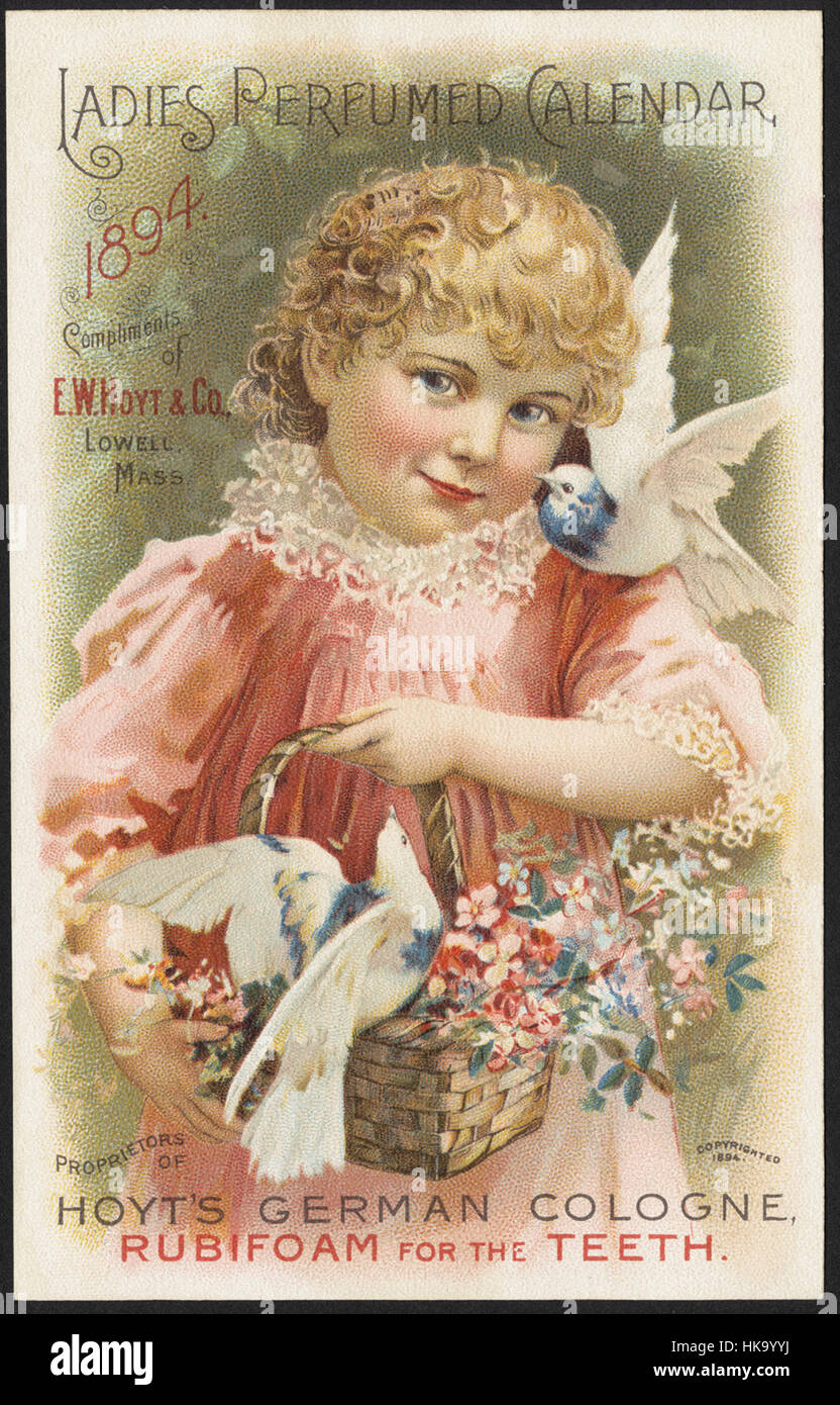 Onorevoli Calendario profumato 894 Foto Stock