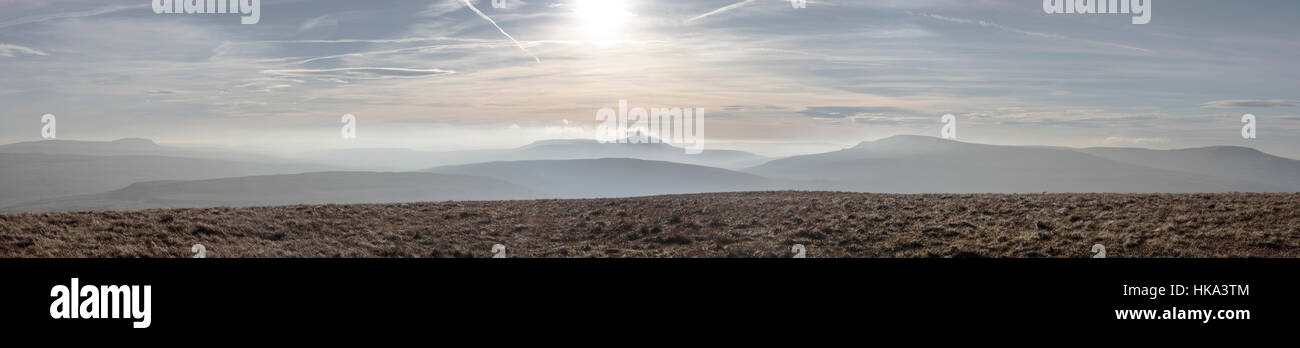 Vista panoramica del Yorkshire Tre Cime di Lavaredo Foto Stock