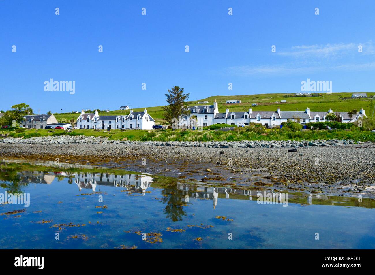 Il villaggio di Stein sull'Isola di Skye Foto Stock