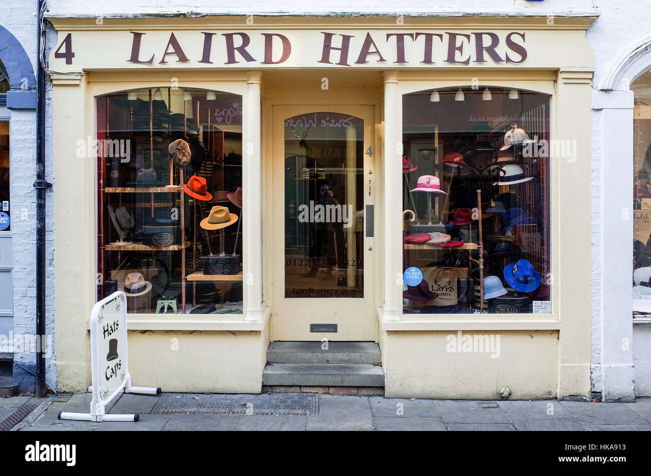 Laird Hatters - Independent Hatters Shop in Green Street, Cambridge Foto Stock