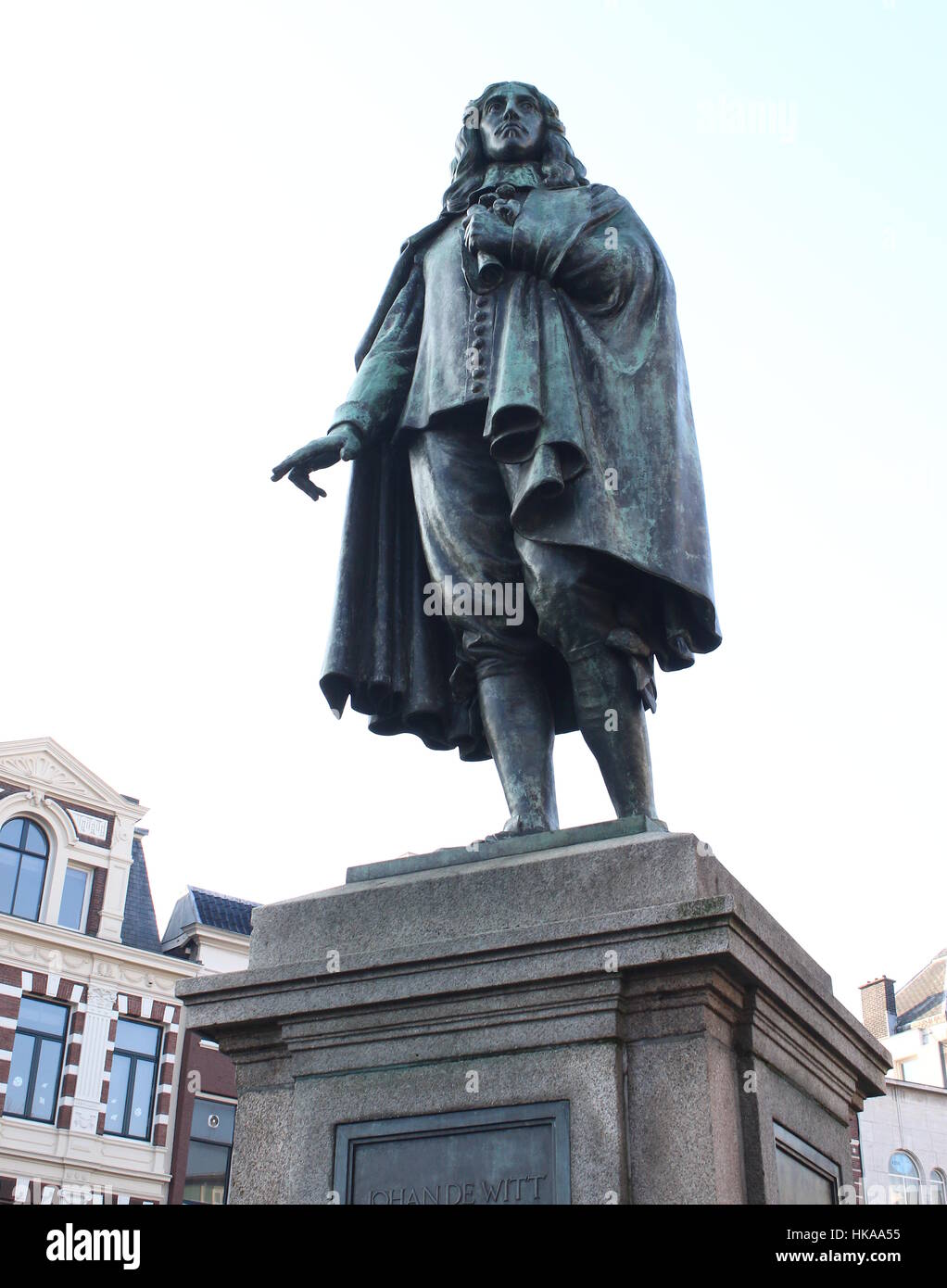 Statua di Johan de Witt, Grand Pensionary di Olanda dal 1653-1672. Situato a Plaats square, l'Aia (Den Haag), Paesi Bassi Foto Stock