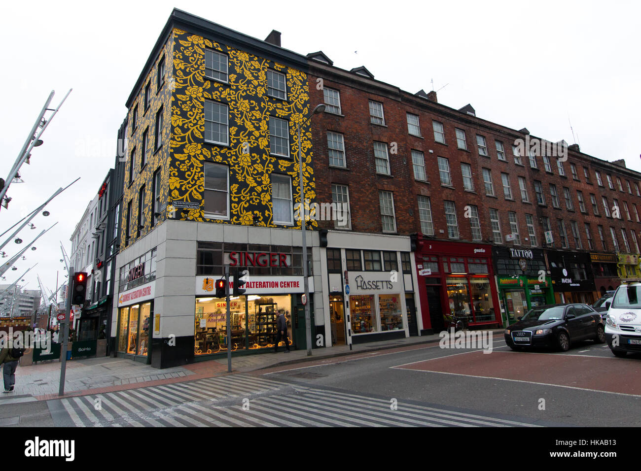 Gennaio 26th, 2017, Cork, Irlanda - cantante building in Washington Street. Foto Stock