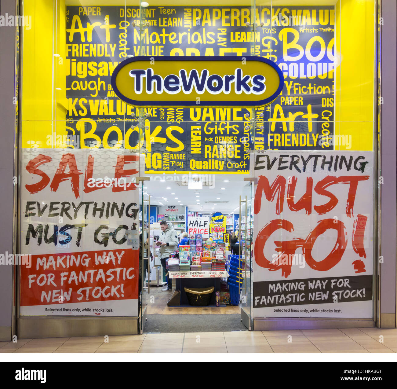 Le opere shop in Eldon Square, Newcastle upon Tyne, Inghilterra. Regno Unito Foto Stock