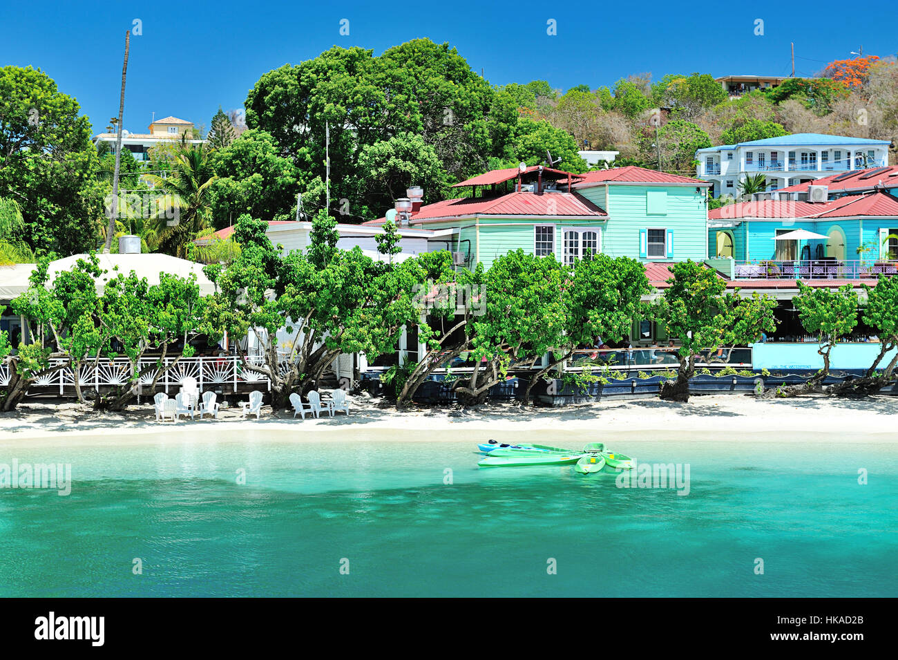 Paradise Beach di St Joan isola nella giornata di sole Foto Stock