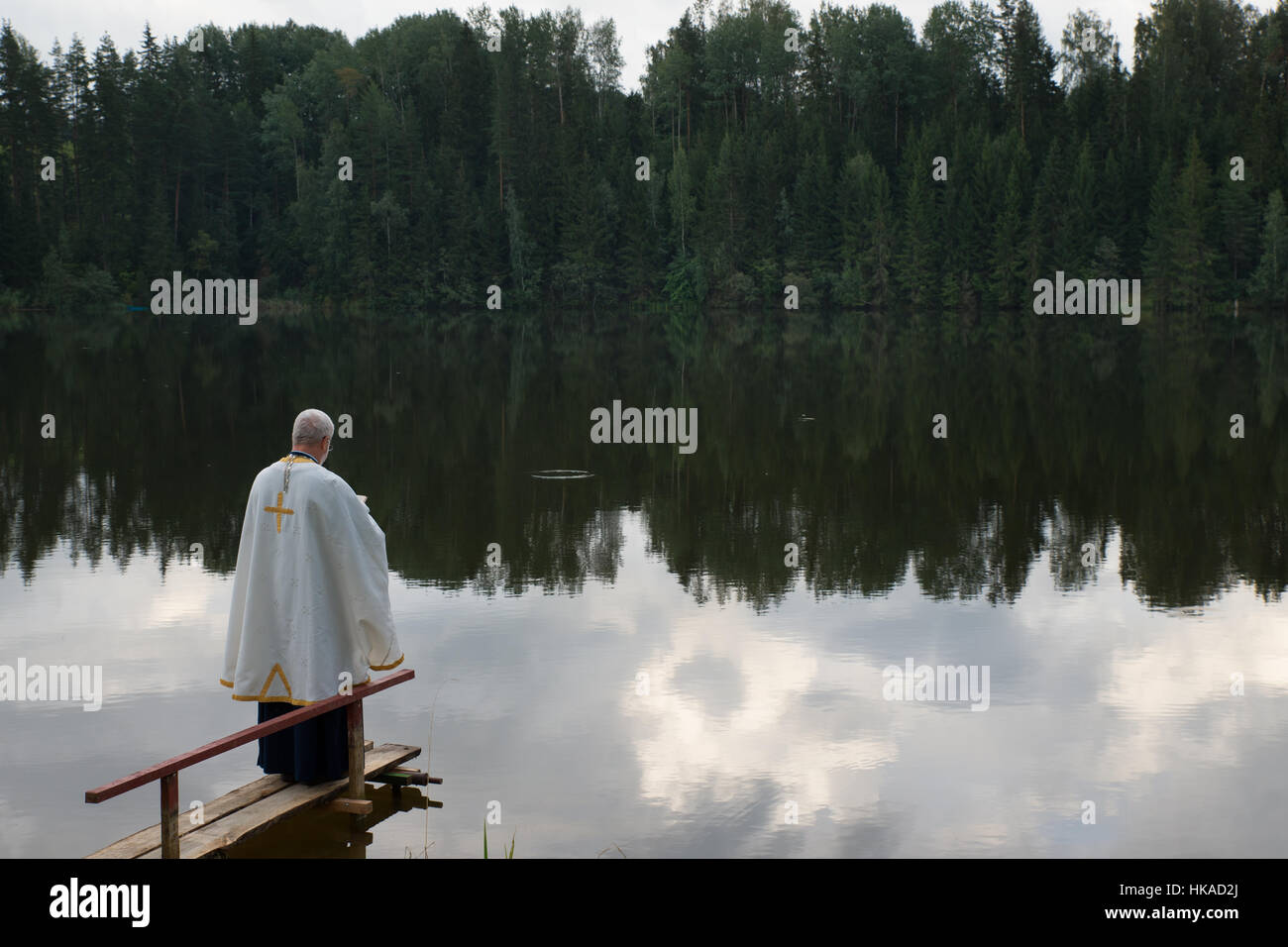 Prima cerimonia di trasfigurazione giorno di Seto persone, Obinitsa, Estonia Foto Stock