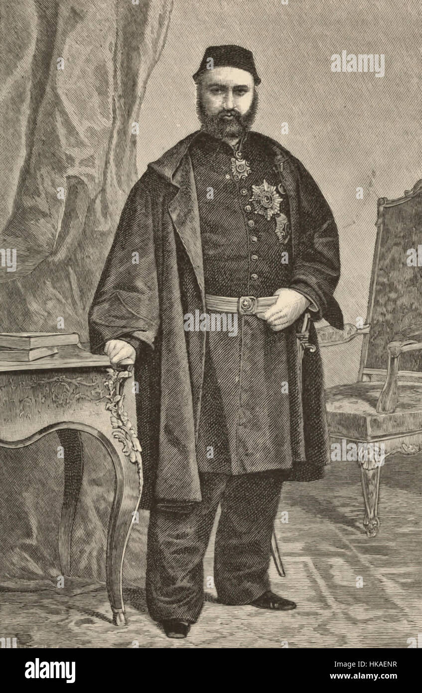 Sultan Abdul Aziz, nel 1877 circa Foto Stock