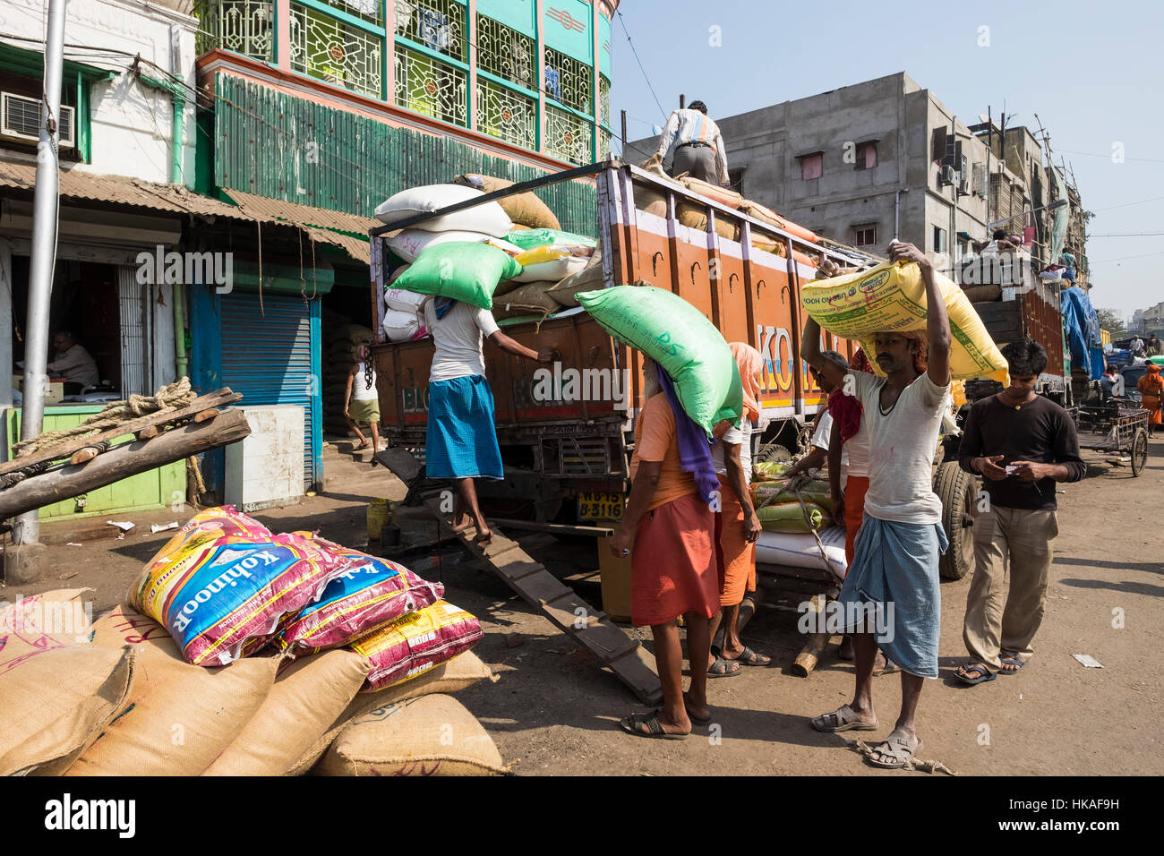 India Bengala Occidentale, Calcutta, lavoratori Foto Stock