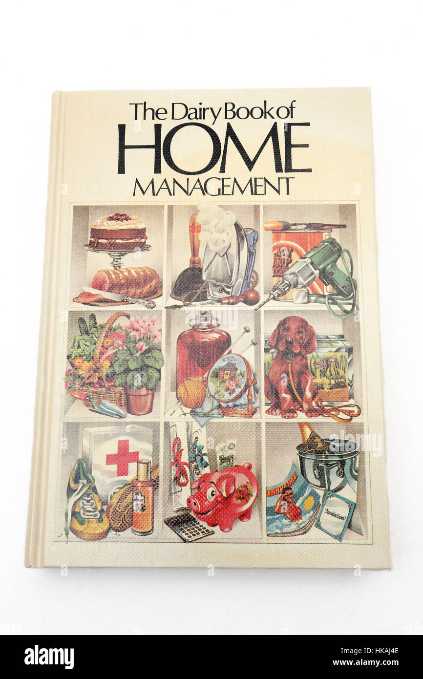 Libro Vintage il caseificio Libro di Home Management Foto Stock