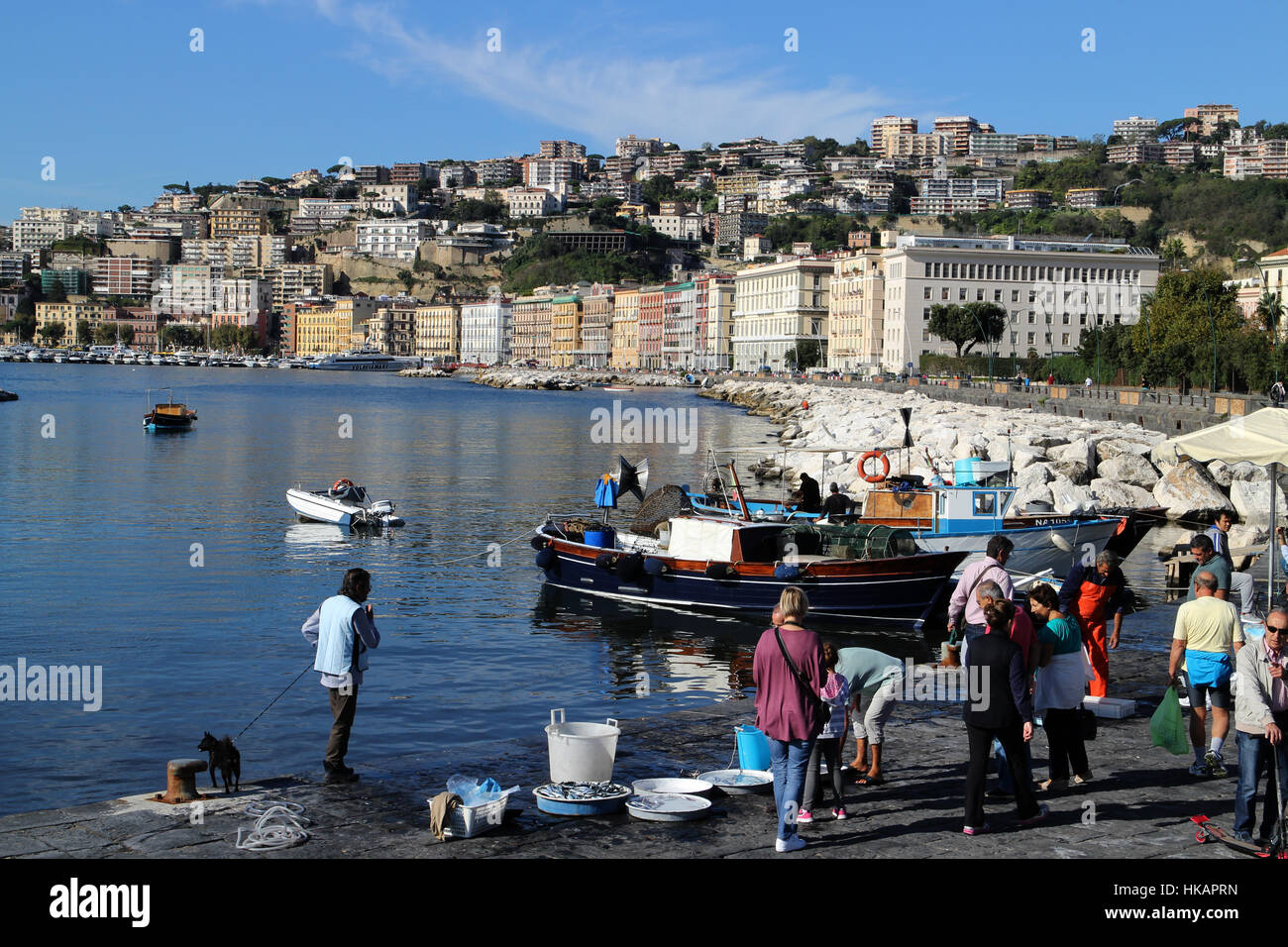Baia di Napoli Italia Foto Stock