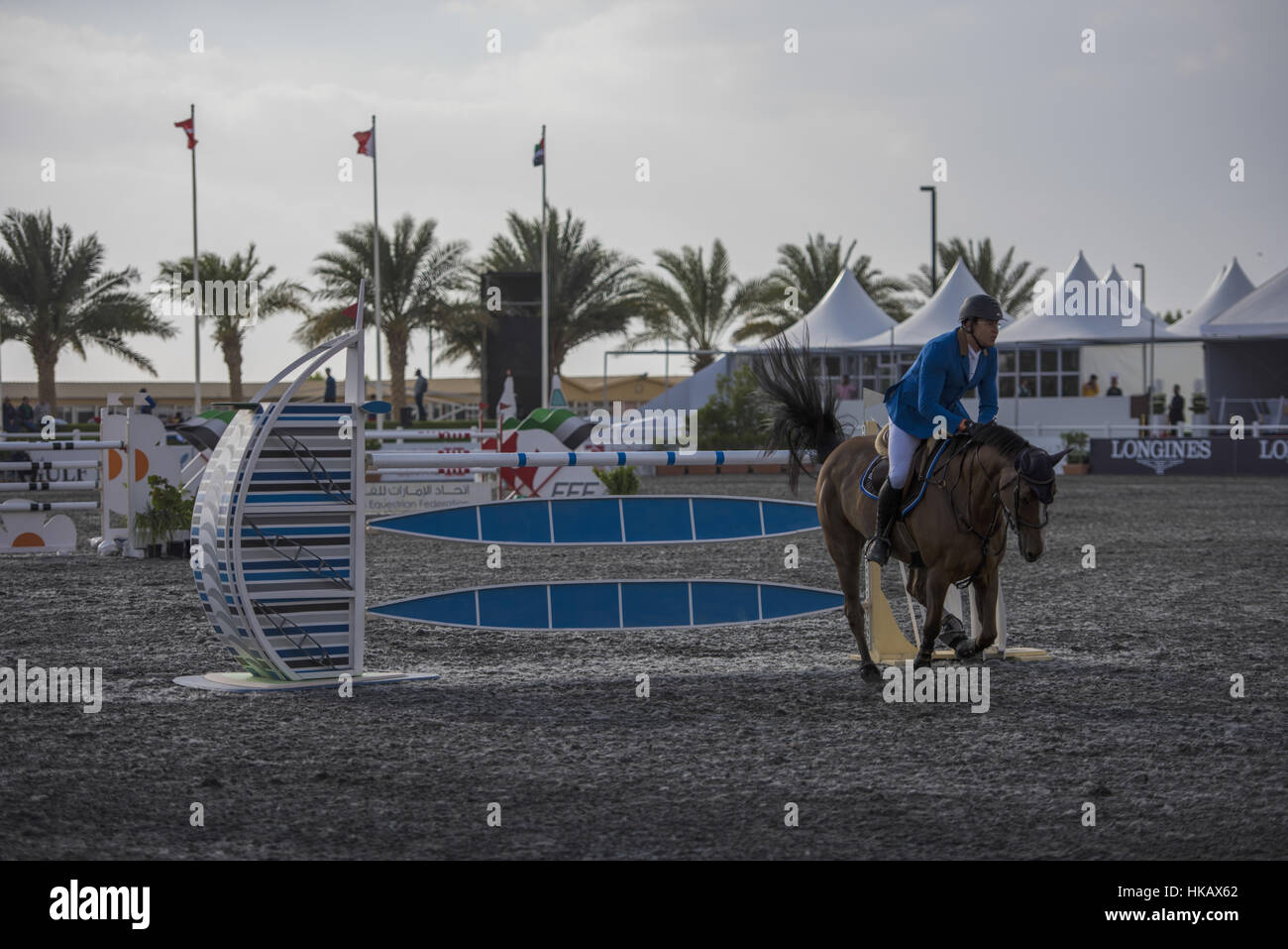 Cavallo Campionato di salto Foto Stock