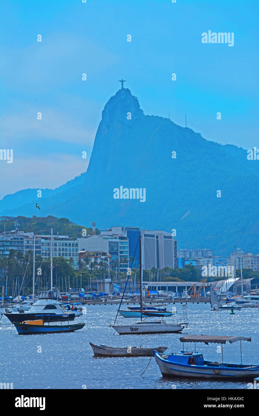Corcovado Rio de Janeiro in Brasile Foto Stock